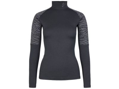 Tricou Johaug Elevate Wool Half Zip, negru adevărat