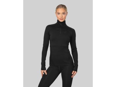 Johaug Lithe Tech-Wool Half Zip dámske tričko, true black