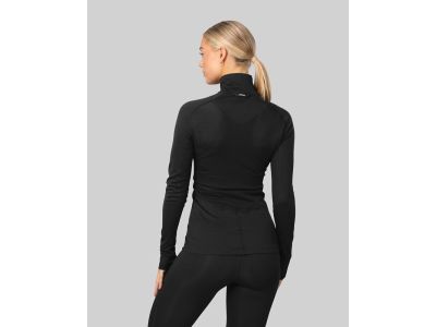 Johaug Lithe Tech-Wool Half Zip women&#39;s T-shirt, true black