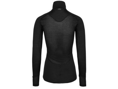 Damski T-shirt Johaug Lithe Tech-Wool Half Zip w kolorze prawdziwej czerni