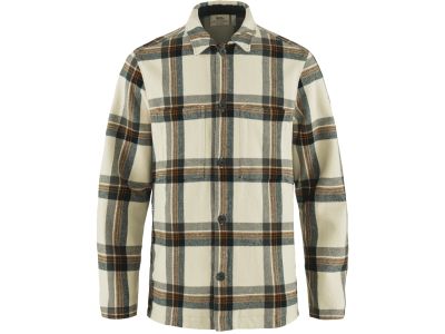 Cămașă Fjällräven Singi Flannel Overshirt M, alb cretă/bleumarin închis