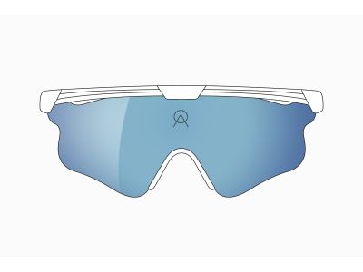 Damskie okulary Alba Optics Delta Lei, biało-białe