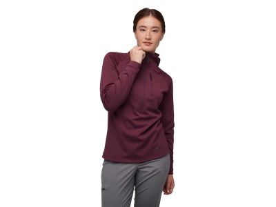 Black Diamond COEFFICIENT QZ HOODY Damen-Sweatshirt, Brombeere