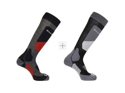 Salomon S/Access knee socks, 2 pairs, black/beluga