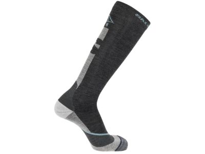 Salomon MTN knee socks, dark grey/melange egret/angel blue