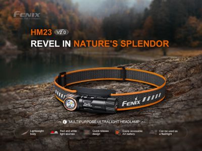 Fenix HM23 V2.0 čelovka, čierna