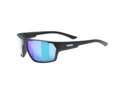 uvex Sportstyle 233 P glasses, black matt/mirror green