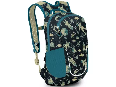 Osprey DAYLITE YOUTH PACK Junior detský batoh, 9 l, space travel print/antique blue