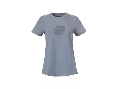 Bergans Nordmarka Damen-T-Shirt aus Bio-Baumwolle, Husky Blue/Husky Blue Sunset