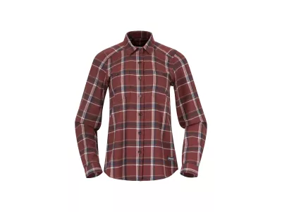 Bergans Tovdal dámska košeľa, amarone red/ dark shadow grey check