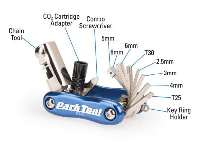 Park Tool MT-40 Multifunktionsschlüssel, 12 Funktionen