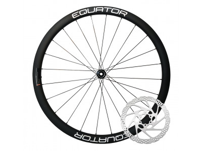 Equator 35C Disk 28&quot; wheelset, carbon, disc breaks, thru axle, for tire
