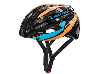 CRATONI C-Breeze Helm, schwarz/blau/orange glänzend