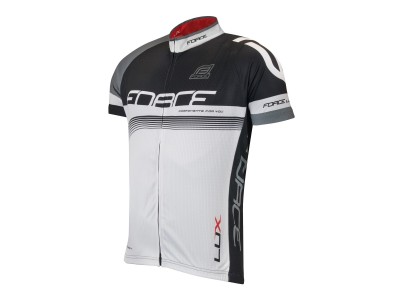 Koszulka rowerowa FORCE Lux z krótkim rękawem w kolorze czarna/białam