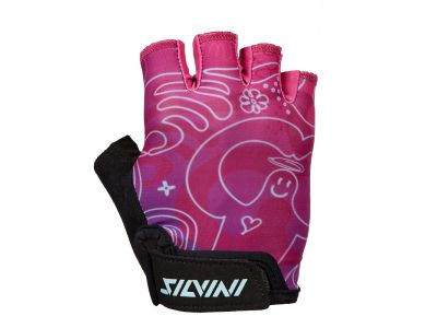 Silvini Punta children&amp;#39;s gloves black / fuchsia