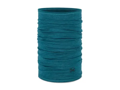 BUFF Merino Lightweight neck warmer, solid teal bandana