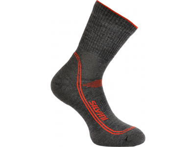 SILVINI Merino Lattari ponožky charcoal/red