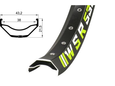 Remerx WSR 538 27.5&quot; MTB ráfik pre fatbike, 32 dier