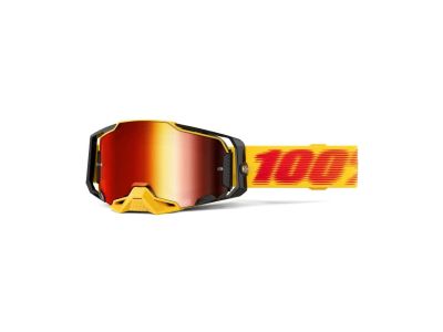 Okulary 100% ARMEGA, soczewki tetsu/lustrzane czerwone