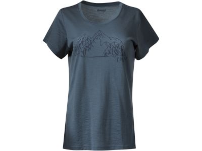 Bergans Graphic Wool dámské tričko, modrá