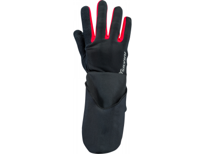 Zimowe rękawiczki unisex SILVINI Isonzo czarno-czerwone