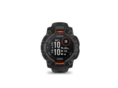 Garmin Instinct 3 sportovní hodinky, 45 mm, Solar, black,/black silicone band