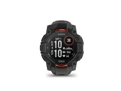 Garmin Instinct 3 zegarek sportowy, 50 mm, Solar, pasek silikonowy w kolorze czarnym/antracytowym