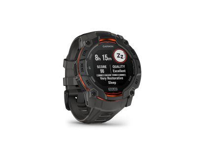 Garmin Instinct 3 zegarek sportowy, 50 mm, Solar, pasek silikonowy w kolorze czarnym/antracytowym