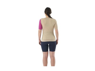 Mavic Essential women&#39;s jersey, white pepper/fuchsia