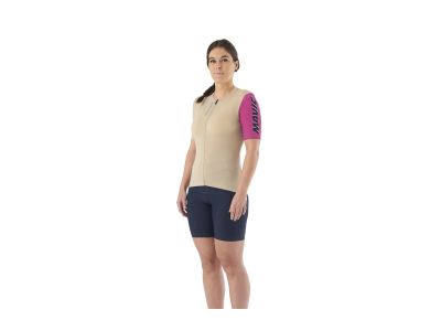 Mavic Essential women&#39;s jersey, white pepper/fuchsia