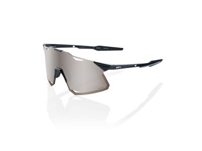 Ochelari 100% HYPERCRAFT, negru lucios/oglindă HiPER Silver