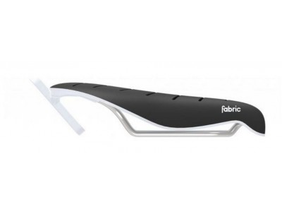 Fabric TRI Flat Race saddle black and white - exhibition