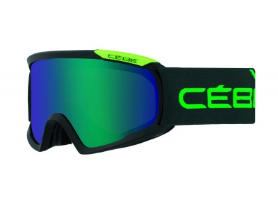 CÉBÉ Fanatic L Black/green Brown Flash Blue lyžiarske okuliare