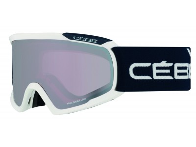 CÉBÉ Fanatic L White/blue Light Rose Flash Mirror lyžiarske okuliare