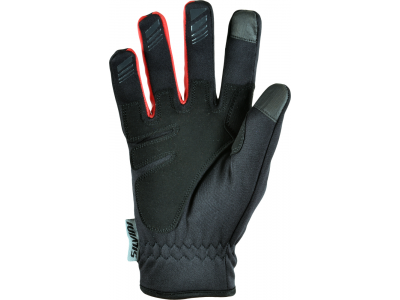 Damskie rękawiczki zimowe SILVINI Ortles, czarno-czerwone