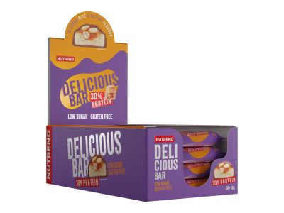 NUTREND DELICIOUS BAR 30% protein bar, 28x50 g, vanilla+caramel