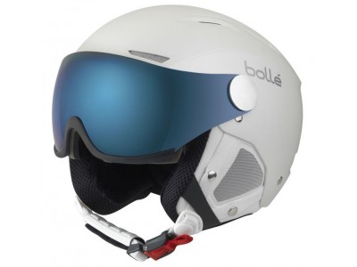 Bollé-Backline Visor Premium biela/strieborná lyžiarska helma