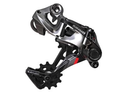 SRAM XX1 Type 2.1 váltó, 11 sebességes, fekete/piros