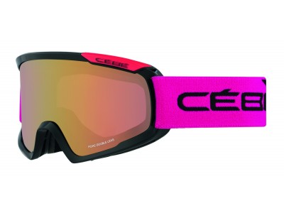 CÉBÉ Fanatic M čierna/ružová Light Rose Flash Gold lyžiarske okuliare