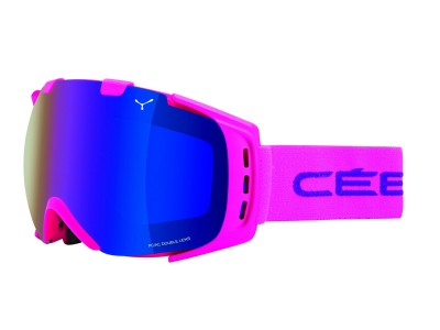CÉBÉ Origins M ružové Brown Flash Blue lyžiarske okuliare