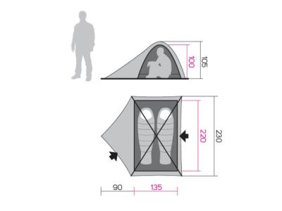 Hannah Tent Falcon 2 sátor, lombkorona