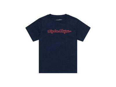 Troy Lee Designs Signature gyerek póló, sötétkék