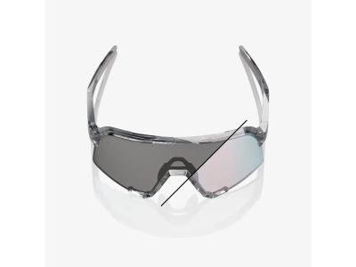 100% S3 glasses, polished translucent grey/rose gold mirror photochromic