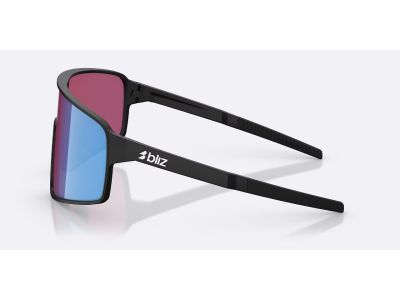 Bliz P001 Brille, matt schwarz/rosa violett verspiegelt blau