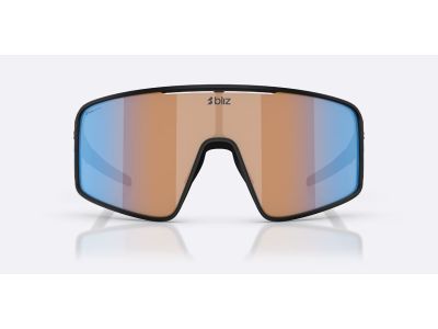 Ochelari Bliz P001S, negru mat/albastru oglindă portocaliu coral