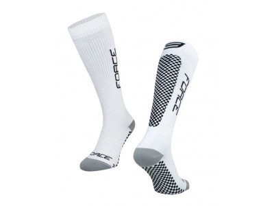 FORCE Tessera compression knee socks white