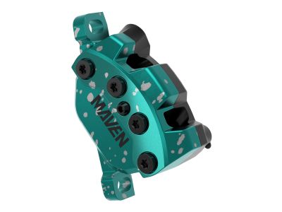 SRAM Maven Ultimate Expert hydraulic brake set, front + rear, 4-piston, teal splatte