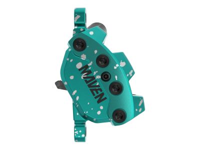 SRAM Maven Ultimate Expert hydraulic brake set, front + rear, 4-piston, teal splatte