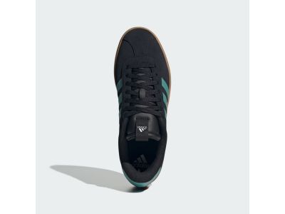 adidas VL Court 3.0 shoes, core black/powder teal/silver metallic