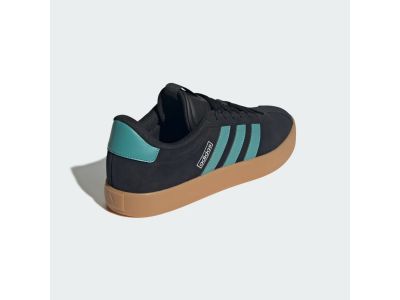 adidas VL Court 3.0 shoes, core black/powder teal/silver metallic